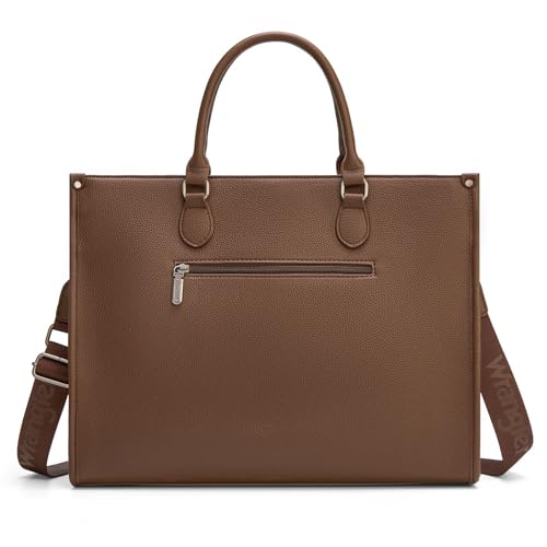 Wrangler Laptop Tote Bag for Women Western Style Work Crossbody Bag - color: Coffee