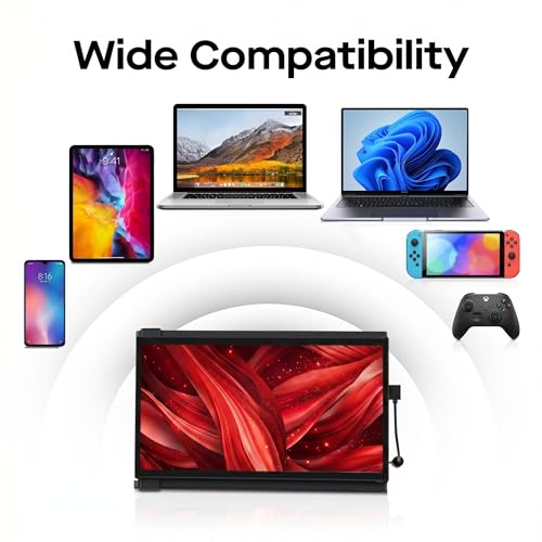 New Mobile Pixels Duex Plus DS Portable Monitor, 13.3" 1080P Laptop Monitor | HDMI/USB C Plug and Play, Ultra Slim FHD Laptop Screen Extender for 13"-14" Laptops, Windows/Mac/Android/Switch Compatible - size: 13.3-inch