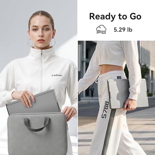 Ladomi 16" Laptop Screen Extender, Quad Screen Laptop Monitor Extender | 1200P FHD, One Cable for 3 Screens, Driver Nedded, Fit for 12"-17.3" Laptop, Compatible with Wins/Mac M1|M2|M3|M4|M5