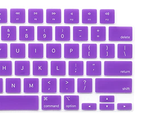Keyboard Skin Compatible for 2026 MacBook Neo 13" A18, Air 15.3" 13.6" M5 M4 M3 M2 A3448 A3241 A3114 A2941 A3449 A3240 A3113 A2681, MacBook Pro 14 16 inch M5 M4 M3 M2 M1 A3426 A3427 A3434 (Purple) - color: Purple