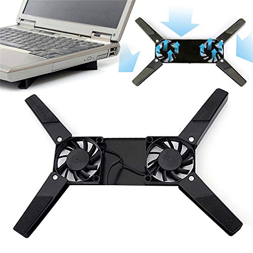 Laptop Cooling Pad Foldable for 10-15" PC Computer Notebook Laptop 2 Fans Cooler Pad | for 10-15" PC Computer Notebook Laptop 2 Fans Cooler Pad