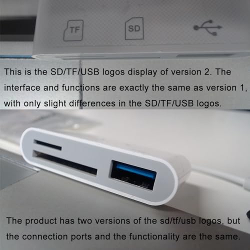 SD Card Reader, USB C Micro SD Card Reader, Memory Card Reader | Type C SD/TF Card Reader, Compatible with iPhone 17/16/15, Samsung Galaxy S25/S24/S23, iPad, MacBook, Laptops,Tablets (White)