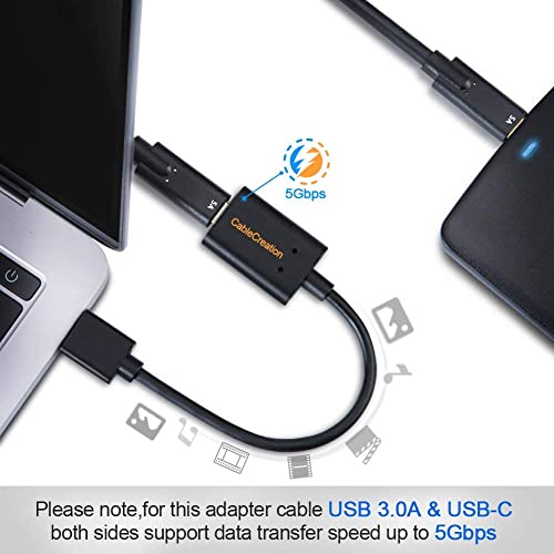 CableCreation USB C Female to USB Male Adapter, 5Gbps USB3.1 to USB C Adapter for Laptops Logitech StreamCam, etc - style: Cable Adapter-1Pack