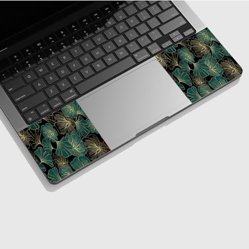 Universal Laptop Skin Sticker with 2 Wrist Pad Skins, Waterproof Scratch Resistant Vinyl Laptop Cover Decal, Cut to Fit for 11–15.6 Inch MacBook HP Dell Lenovo, Ginkgo Leaf - color: Ginkgo Leaf