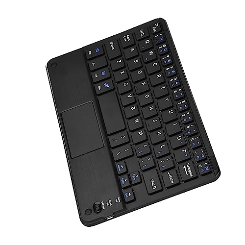 Yctze UltraSlim Wireless Mini Keyboard with Touchpad, Compatible with PC and Tablet