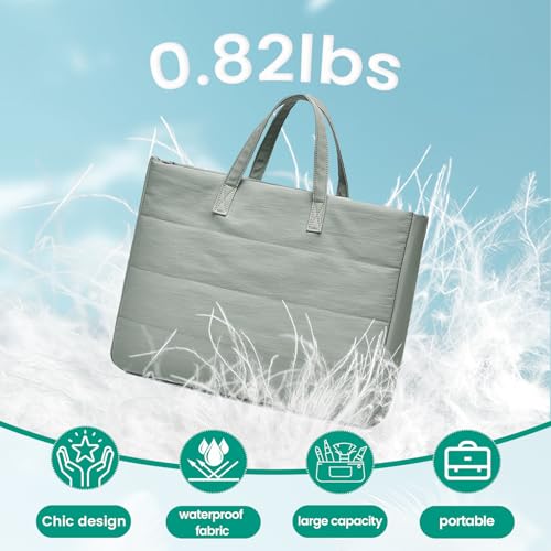 Laptop Bag for Women/Men, Water-Repellent Fabric, Compatible MacBook Pro 16 Inch, 15.6 Inch HP, Dell, Acer Aspire, Asus Notebook, Lightweight Laptop Shoulder Bag Carrying Case, Mint Green - color: Mint Green, size: 15-16inch