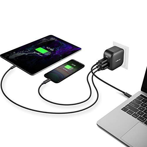 MINIX P1 66W Turbo 3-Port GaN Travel Wall Charger USB C Fast Power Adapter | Foldable Plug (2x USB-C, 1x USB-A) Compatible with MacBook Pro Air, iPad Pro, iPhone 17/16/15/13, Galaxy S25 (US/UK/EU Plugs)