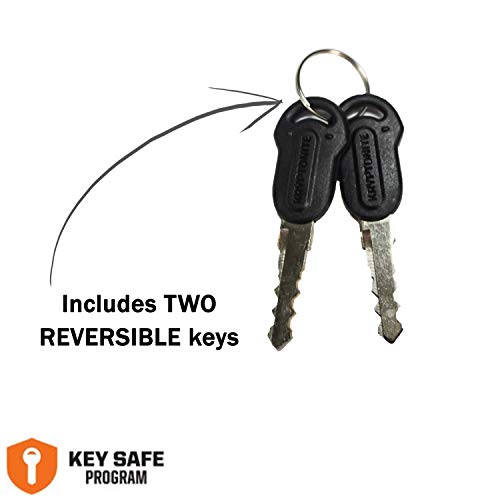 Kryptonite KryptoFlex Bike Lock Cable, 2FT/6FT/10FT Long 12mm Thick Heavy Duty Braided Steel Cable Anti-Theft Security Lock for Outdoor Equipment, Combination/Key Bike Lock - size: 12mm x 61cm, style: 2' Key