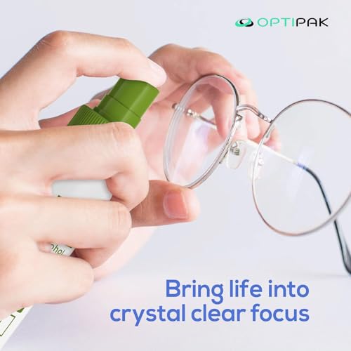 Sparkle Anti-Reflective Eco Friendly Lens Cleaner Spray Kit | (2x) 2oz Glasses Cleaner Bottle + (2x) Microfiber Cloth for Eyeglasses, Lenses, Screens and Sunglasses Cleaning Kit (4 Piece Set) - size: 2 Fl Oz (Pack of 2), style: 2x2oz Lens Spray + 2 Microf