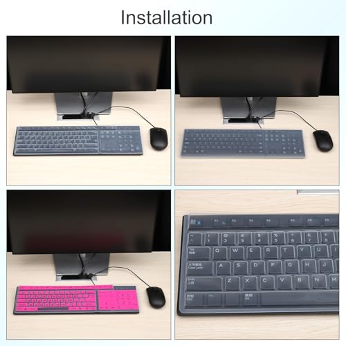 Universal Silicone Keyboard Protector Skin for 15.6"-17.3" Laptop Notebook 14.2 x 5.1 Inch Blue Ultra Thin Keyboard Cover Keyboard Protective Film 2Pcs