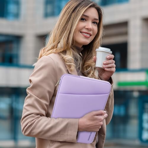 RAINYEAR Laptop Sleeve Case with Front Pocket, 11-13 Inch Protective Portable Case Laptop Carrying Bag Cover Compatible with 13.3 Inch MacBook Air/Pro, MacBook Neo A18, HP, Dell, Lenovo, Acer, Purple - color: Purple, size: 11-13 inch