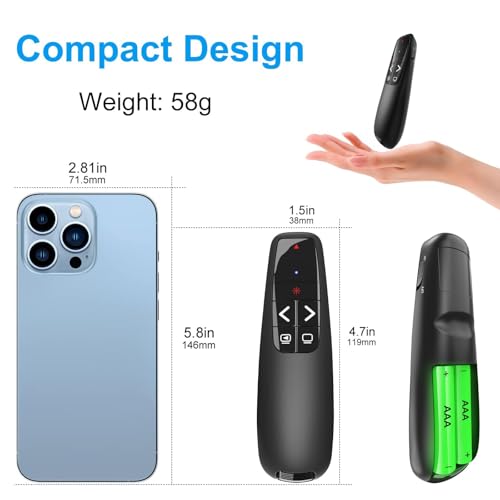 (4 Units) Wireless Presenter Remote, Clicker for Laptop PowerPoint Presentations Pointer, RF Computer Clicker for Presentations Remote, Slideshow/Smartboard/College/Classroom/PPT Clicker - style: 4 Units