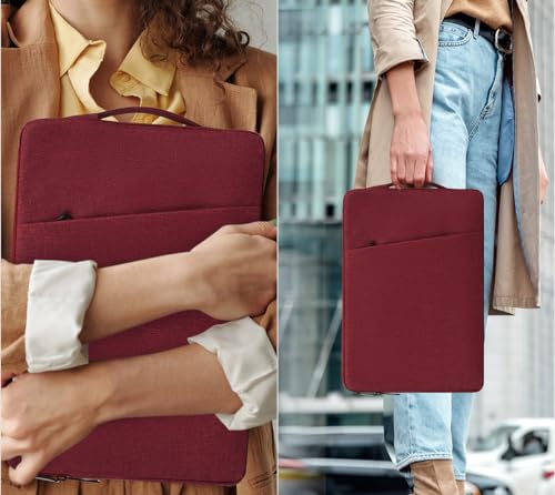 14 Inch Laptop Sleeve Case for HP Acer Chromebook/Stream/Pavilion Plus 14, Lenovo IdeaPad/ThinkPad, ASUS Vivobook Go, Dell Latitude Computer Bag, Wine Red - color: Wine Red, size: 14 Inch