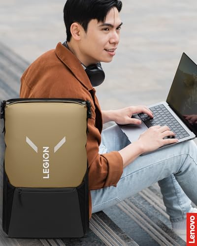 Lenovo Legion Gaming Laptop Backpack GB500, Expandable Capacity up to 25L, Fits 16-inch Laptops, Water Resistant - style: Gb500