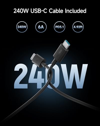 CUKTECH 15 140W USB C Charger, 4-Port Foldable Laptop Block, Advanced GaN Power Adapter, PD3.1 Fast Charging Wall Charger for MacBook, iPhone 16 Series, Samsung Galaxy, iPad, Pixel, and More