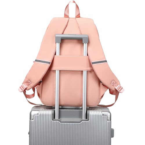 abshoo School Backpack for Girls Bookbag with Lunch Bag Teen Girls School Bag Travel Daypack (Peach Pink) - color: Peach Pink