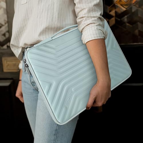DOMISO 17.3 Inch Laptop Sleeve Case, Shockproof Waterproof Soft EVA Protective Bag with Handle, Lightweight Carrying Case for 17-17.3" Notebook/Dell/Lenovo/HP/MSI/ASUS, Mint Green - color: Mint Green, size: 17 - 17.3 Inch