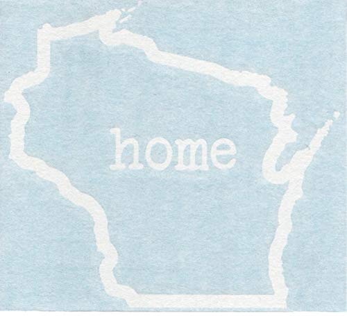 Wisconsin State Home Outline - WI Madison USA America - Cars Trucks Moped Helmet Hard Hat Auto Automotive Craft Laptop Vinyl Decal Store Window Wall Sticker 07016
