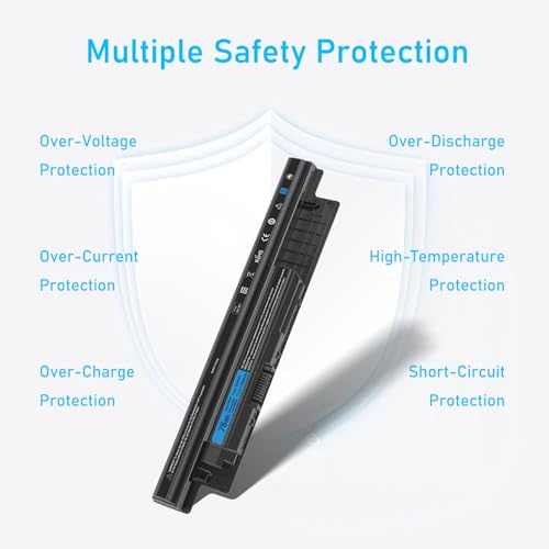 Upgraded 78Wh MR90Y Laptop Battery Replacement for Dell Inspiron 15 3521 3531 3537 15R 5521 5537 14 3421 5421 14R 5437 17 3721 17R 5737 5721 Latitude 3540 3440 Series XCMRD FW1MN, and More - size: 10.7*2*0.8inch MR90Y