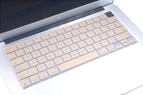 Keyboard Skin Compatible for 2026-2021 MacBook Pro 14 16 M5 M4 M3 M2 M1 A3426 A3427 A3434 A3112 A3401 A3185 A2442 A2779 A2918 A2992 A3428 A3429 A3403 A3186 A2485 A2780 A2991, MacBook Neo 13“ (Gold) - color: Gold