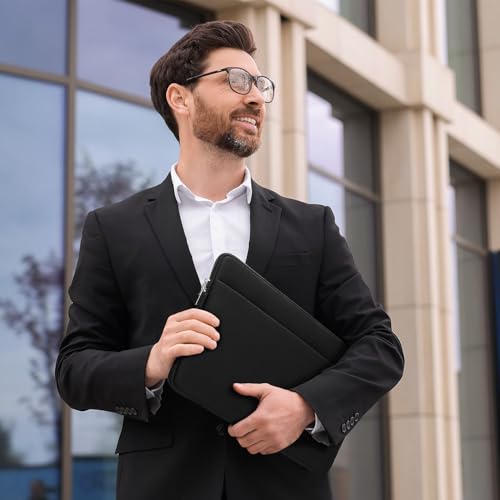 13 Inch Laptop Sleeve Portable Carrying Case with Front Pocket Padded Computer Pouch Cover Compatible with MacBook Air 13.6 Inch M4 M3 M2 2025-2022, 14 Inch MacBook Pro M4 M3 M2 M1, Black - color: Black, size: 13 inches