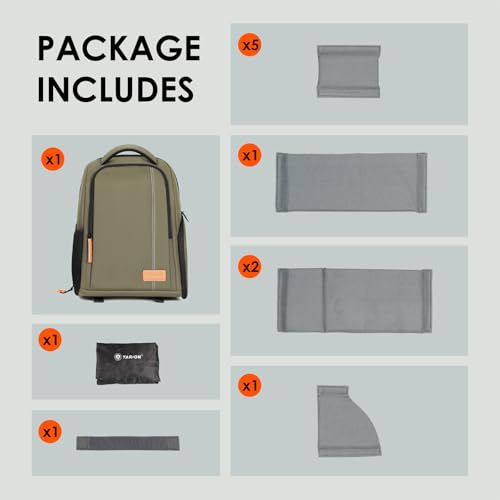 TARION Camera Backpack for Photographers Compact 15L, TB04 Green | 15 Inch Laptop Compartment, Side Access Quick Draw, Anti-theft Hidden Pocket, Tripod Holder, Rain Cover, Travel-Friendly - color: Green