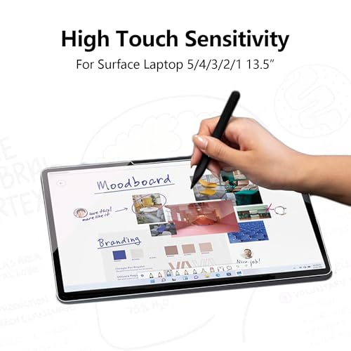 Megoo ArmorShield Screen Protector for Microsoft Surface Laptop 6/5/4/3/2/1 13.5 Inch, Tempered Glass, Scratch Resistant, Touch Sensitive, HD Clear, Easy Installation, 2-Pack - size: Laptop 1–6 13.5"
