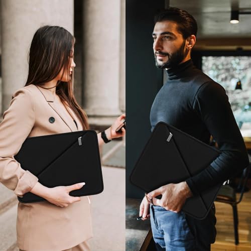 Laptop Case 13 inch, Traveling Carrying Computer Bag with Zippered Pocket | Laptop Sleeve, Shockproof Protective Computer Case Compatible for 13 inch New MacBook Air M2, 13 inch MacBook Pro M2 M1,Black - color: Black, size: 13 inch
