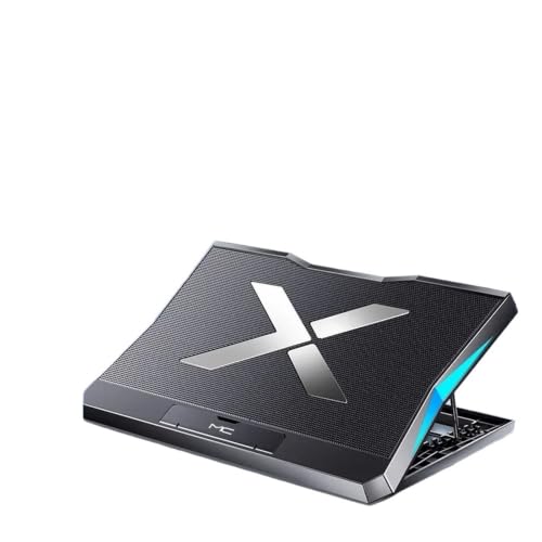 Q3 Gaming Laptop Cooler with Six Fans Adjustable Height Silent Cooling Pad Laptops Computer Stand for Laptops Below 15.6-inch
