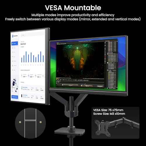 VILVA 17.3" QHD 165Hz USB-C HDMI Gaming Monitor | 17.3" QHD 165Hz IPS, slim metal+stand, USB-C/HDMI, for PC/PS5/Xbox/Switch, gaming. - size: 17.3