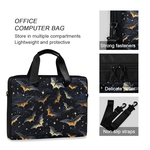 MNSRUU Laptop Bag for 15.6 inch Black Gothic Bats - color: Skull I 4177