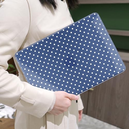 MEEgoodo Printed Case for New MacBook Neo 13 inch 2026 Release(Fit Model A3404), Laptop Hard Shell Cases with Keyboard Skin & Screen Protector & Webcam Covers, Indigo & White Polka Dots - color: Indigo & White Polka Dots