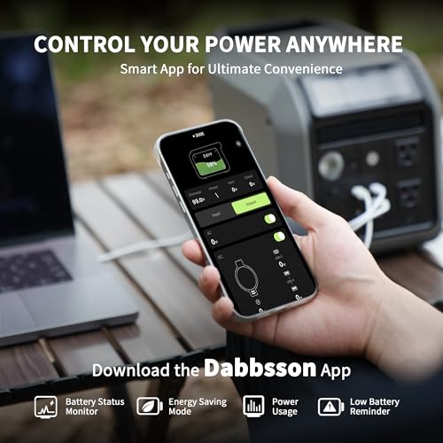 Dabbsson 298Wh Portable Power Station, 300W Solar Generator, 1.5X Extended Runtime,2xPure Sine Wave AC Outlets,60W USB-C, Smart APP, 300E for Outdoor Camping, Travel - style: 300E