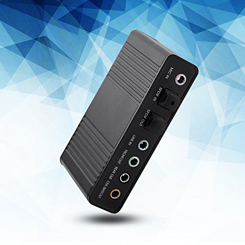 USB Audio Adapter External Sound Card with SPDIF Digital Audio Sound Cards 6 Channel 5.1 Surround USB Sound Card with Line in External Sound Card Exwindows 10