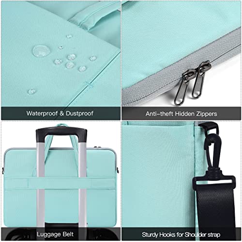 17.3 Inch Laptop Shoulder Sleeve Bag, Girls Women Briefcase Handbag for HP Envy 17 17t/Pavilion 17, Dell Inspiron 17/G3 G7 17.3, Lenovo ideapad L340, Acer Aspire 17.3, ASUS ROG MSI GS75 17.3 Case,Mint - color: Mint Green, size: 17.3 Inch