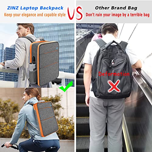 Slim & Expandable Laptop Backpack Water Resistant Backpack Travel Backpack Compatible with MacBook Air/Pro/Neo 13-14 inch, XPS 13/14, Surface 13.5" and Most 13-14 Notebooks,G01OG01 - color: G01og01, size: 13"-14"