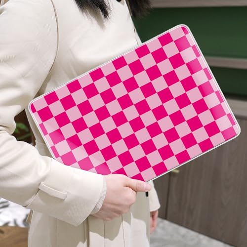 MEEgoodo 4-in-1 Printed Case for MacBook Neo 13 inch 2026 Release Model A3404, Laptop Hard Shell Cases with Keyboard Skin & Screen Protector & Webcam Covers, Rose&Light Pink Checkerboard - color: Rose&Light Pink Checkerboard