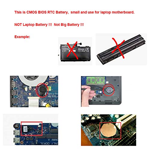 Laptop CMOS Battery Compatible for Dell Latitude D630 CMOS Battery