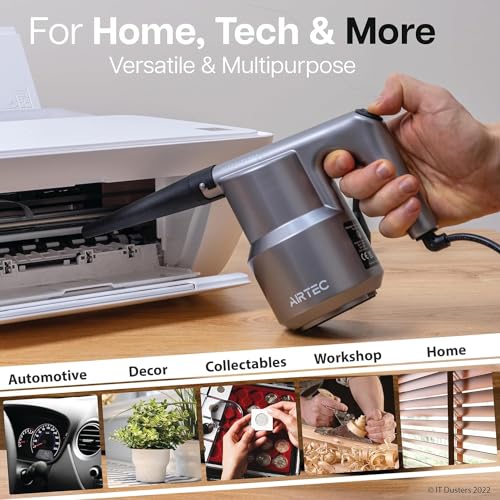 AirTec Ultra Electric Air Duster Blower for PC, Laptop, Console, Electronics and Home Cleaning, Environmental Alternative to Spray air can Duster Keyboard Cleaner (Type 3)