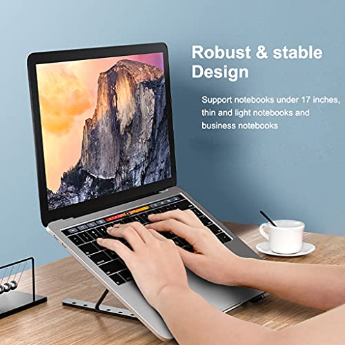 Portable Laptop Cooling Stand Fan Foldable Aluminum Alloy Notebook Cooler Pad Holder Adjustable for 17inch Tablet