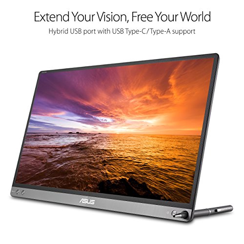 ASUS ZenScreen MB16AC 15.6 Inch 1080p USB-C Portable Monitor | USB-C, Eye Care, Auto-Rotate, Foldable Smart Case, Laptop Screen Extender, Travel Display for MacBook and PC - style: 16" Smart Cover