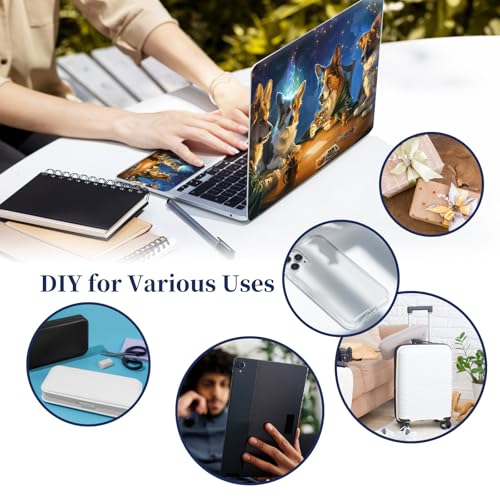 Universal Laptop Protective Skin,Trim-to-Fit Vinyl Sticker for 13–16 Inch Laptop,MacBook,Tablet & Notebook,Scratch-Proof Waterproof Cover,Dogs Playing Card Game - color: Dogs Playing Card Game