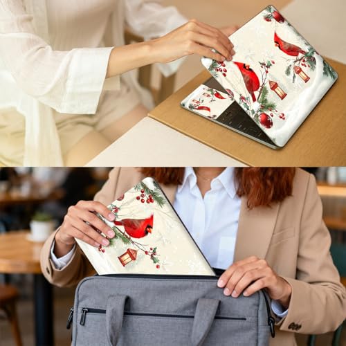 Universal Laptop Skin for 13-16 Inch Laptops,Vinyl Protective Sticker Decal,Easy DIY Trim-to-Fit for HP/Dell/MacBook,Bubble-Free & Removable,Cardinal Bird Berries - color: Cardinal Bird Berries
