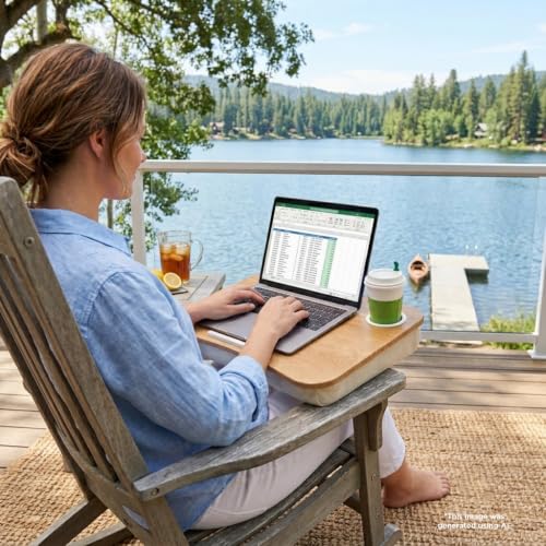 LAPGEAR Cup Holder Lap Desk - White Oak Woodgrain, Fits 14” Laptops - color: White Oak Woodgrain