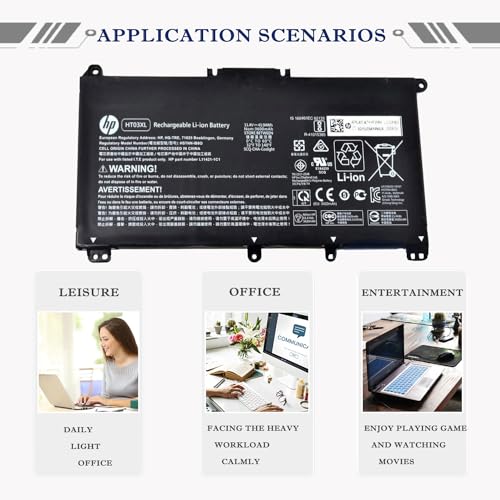 HP HT03XL L11119-855 Battery for Pavilion 15-DA 15-DB 15-DW 15-CS 15-DY 17-by 17-CA 14-CE 14-CF 14-DF 14-DQ 14-DK 15-CS0053CL 15-DW0033NR 15-DA0014DX L11421-542 L11421-2C2 HSTNN-UB7J HSTNN-DB8R
