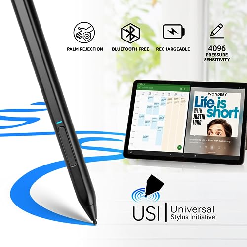 Stylus Pen for Remarkable Paper Pro - Marker Plus Replacement Remarkable Pro Pen with Built-in Eraser, Palm Rejection, 4096 Pressure Sensitive, Tilt Function, Rechargeable, Black | Built-in Eraser, Palm Rejection, 4096 Pressure Sensitive, Tilt Function, R