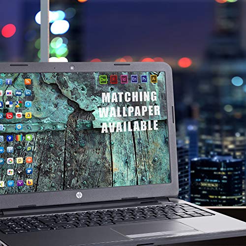 It's A Skin 15.6 inch Laptop Notebook Skin Vinyl Sticker Cover Decal Universal fit for 15.6" (May Require Trimming) HP Lenovo Apple Mac Dell Compaq Asus Acer/Patina Metal and Wood Blue