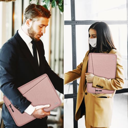 Laptop Sleeve Case 14 inch, Traveling Laptop Case with Pocket, Shockproof Protective Carrying Notebook Bag Compatible for 14 Inch MacBook Air/Pro, HP, Lenovo, Dell, ASUS, Acer, Light Pink - color: Light Pink, size: 14 Inch
