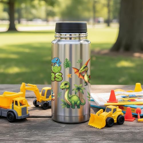 Peacoblue UV DTF Cup Wraps Transfer Stickers Dinosaurs Pattern, 10 Sheets Waterproof Custom Vinyl Transfer Sticker 16oz Coffee Glass Cup Tumbler Bottle Mug Decals for Men Women - style: Dinosaurs