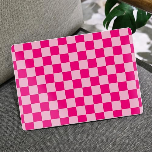 MEEgoodo for M5/M4/M3/M2 MacBook Air 15 inch Case 2026 2025 2024 2023, Case Fit Model (A3448/A3241/A3114/A2941) for MacBook Air 15.3 inch, Rose&Light Pink Checkerboard - color: Rose&Light Pink Checkerboard